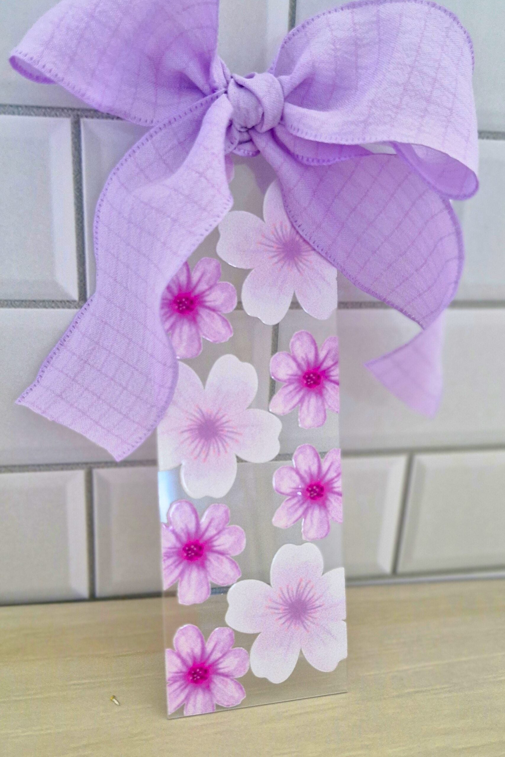 Botanical Flower Bookmark - Purple image