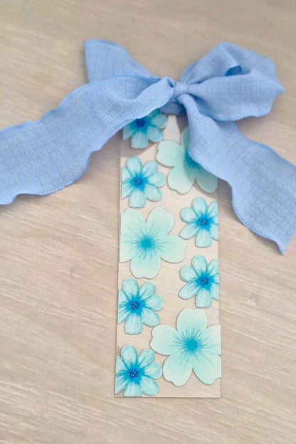 Botanical Flower Bookmark - Blue image