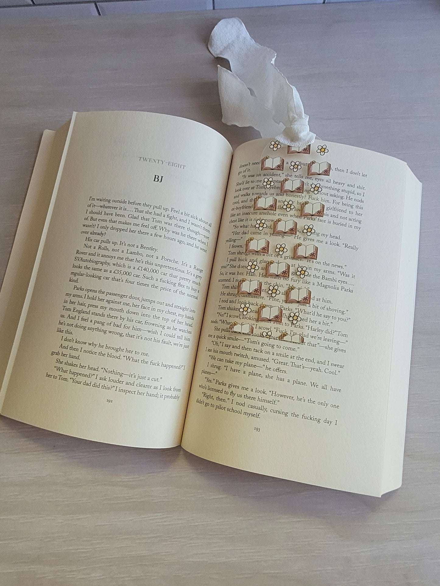 Books & Flowers Bookmark
