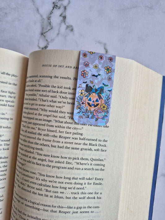 Spooky Pumpkin Magnetic Bookmark