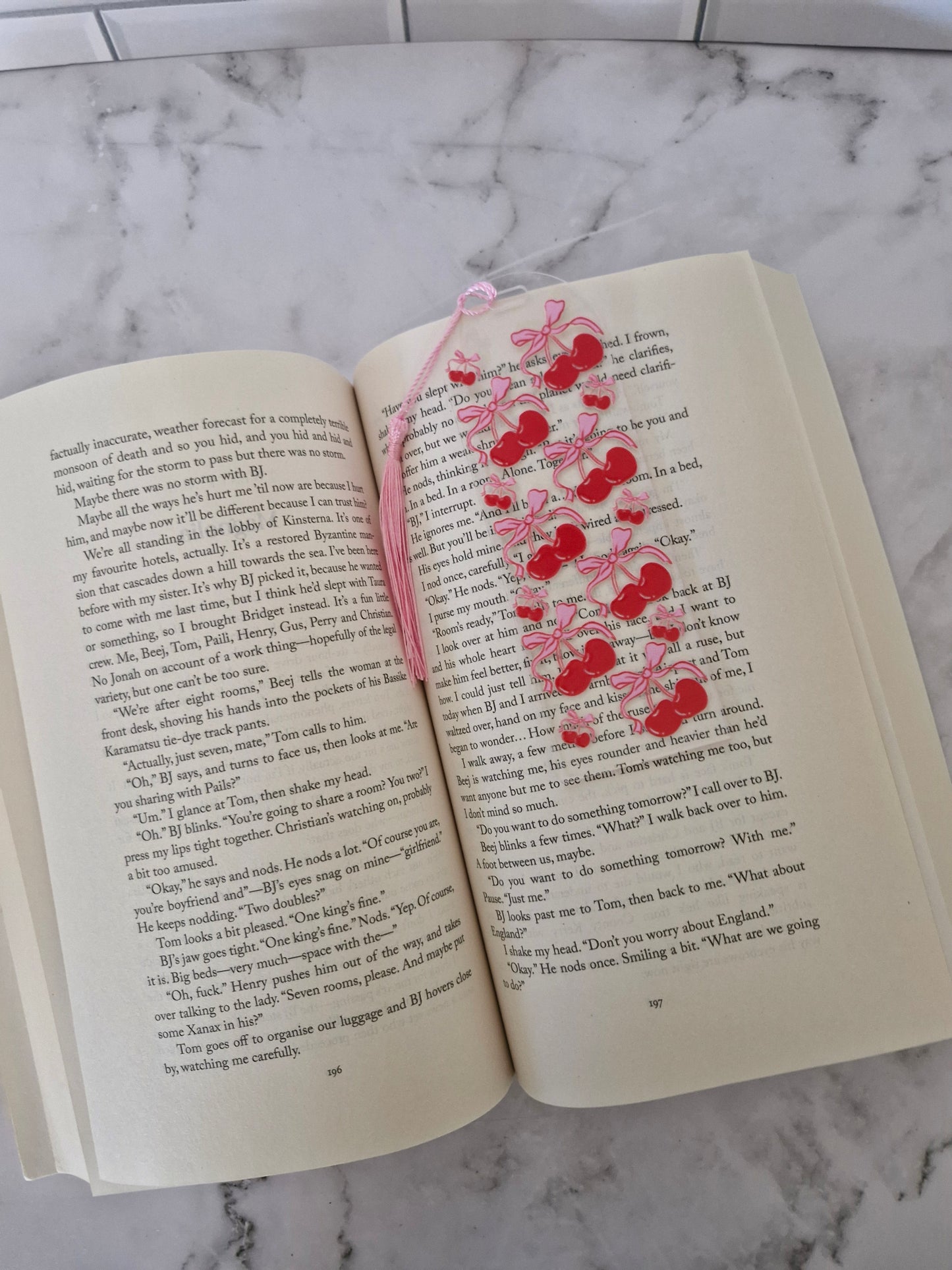 Sweet Cherry Bow Bookmark