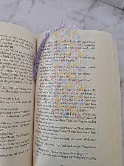 Whimsical Floral Waves Bookmark