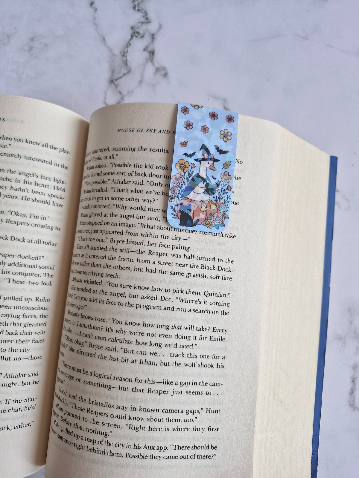 Witchy Goose Reading Magnetic Bookmark