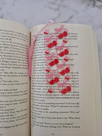 Sweet Cherry Bow Bookmark