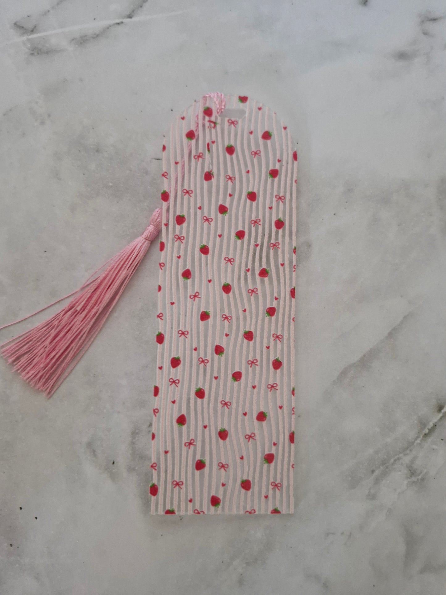 Strawberry Stripe Bookmark