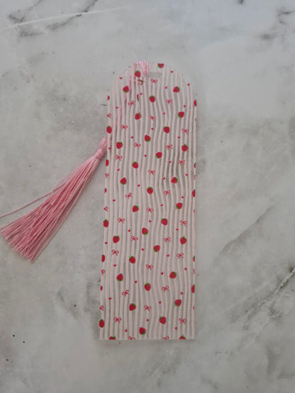 Strawberry Stripe Bookmark