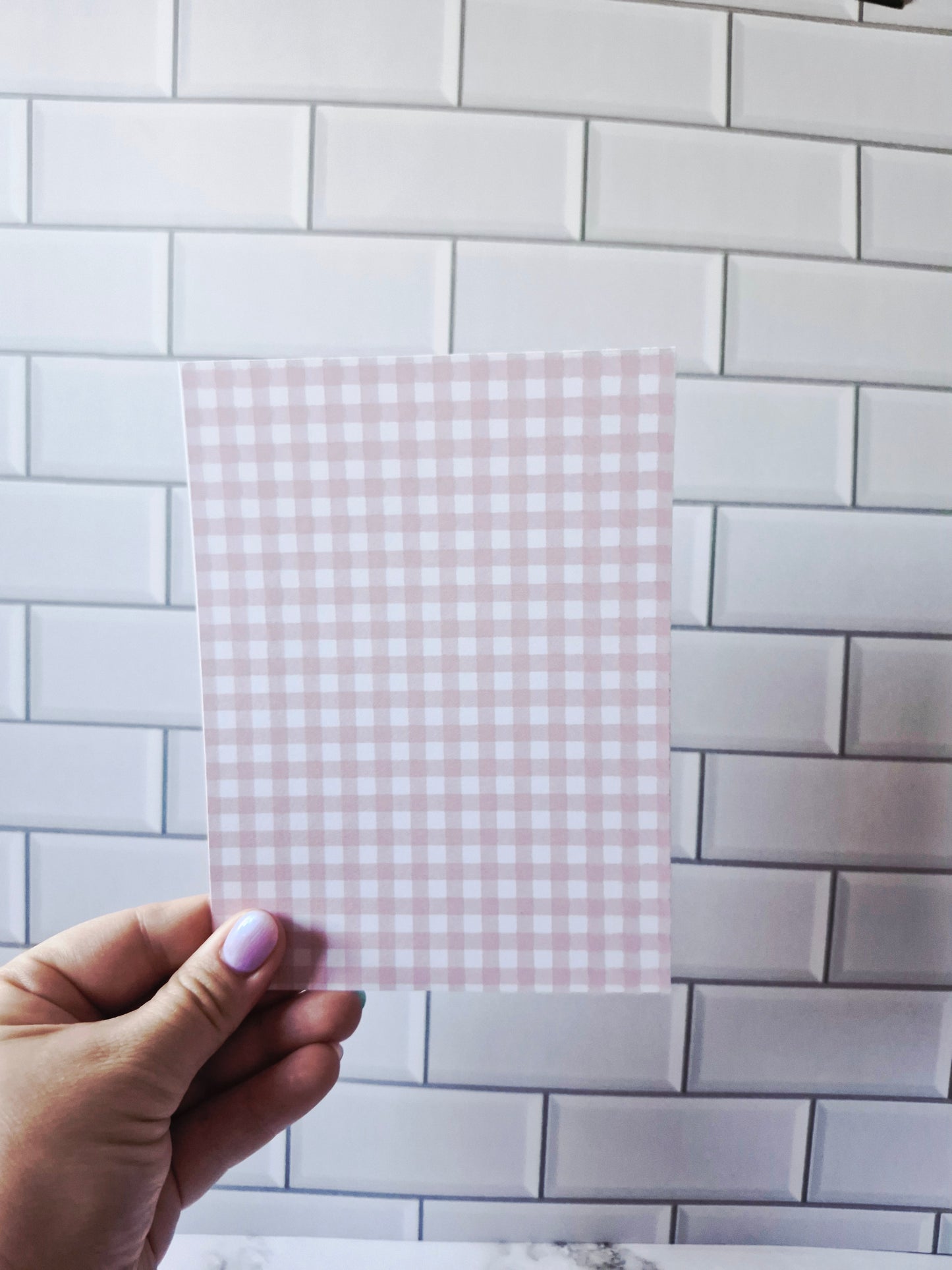 Peach Gingham